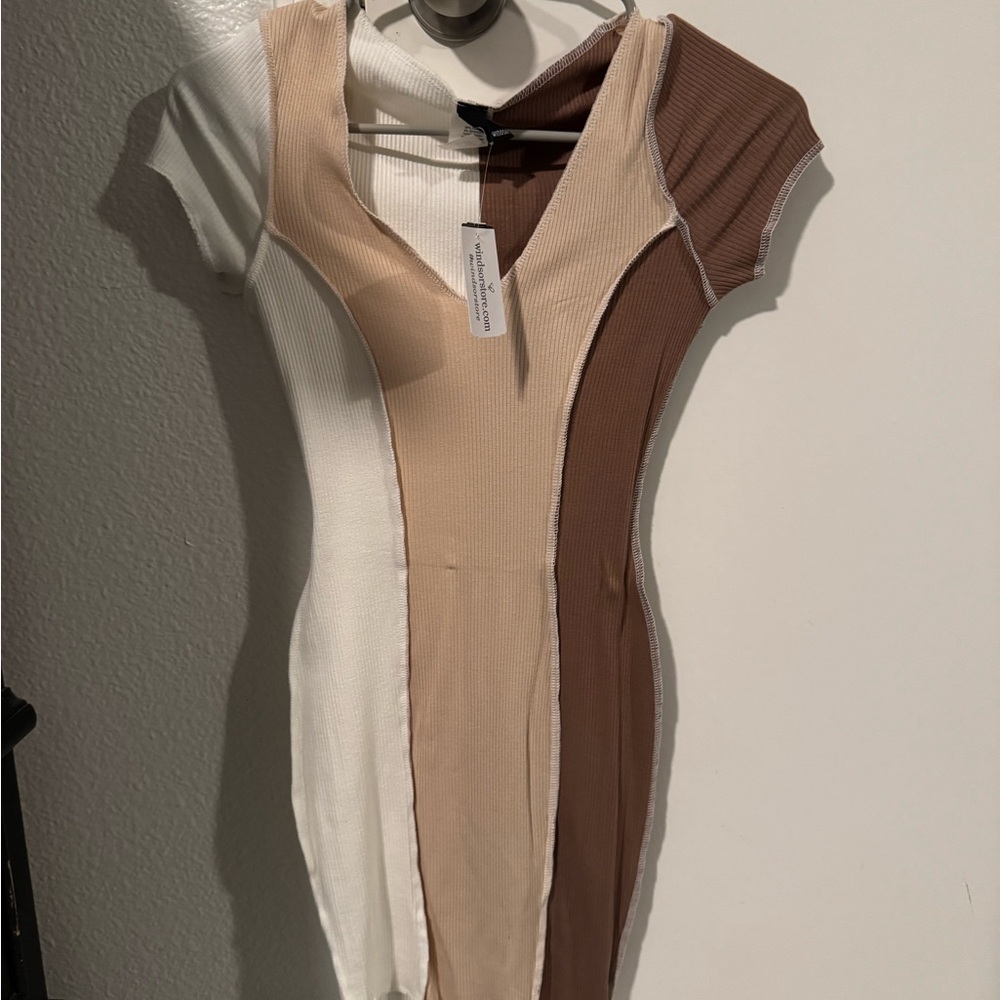 Colorblock Ribbed Dress